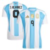 Camisolas Argentina J. Alvarez 9 1º Equipamento Principal 2024 Manga Curta
